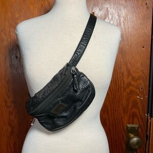 Vans Black Leather Fanny Pack/ Crossbody